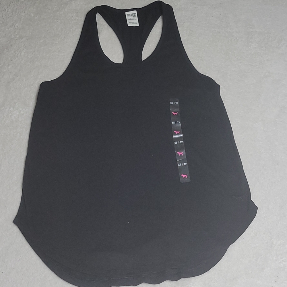 Brand New PINK Black Racerback Tank